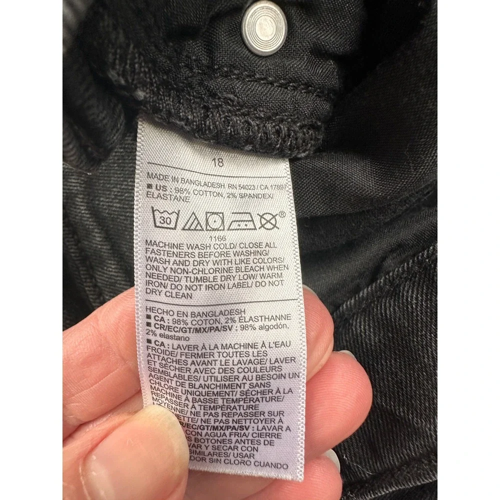 Old Navy Straight Jeans Kids Size 18 Charcoal Gray Excellent Built-In Flex Pants
